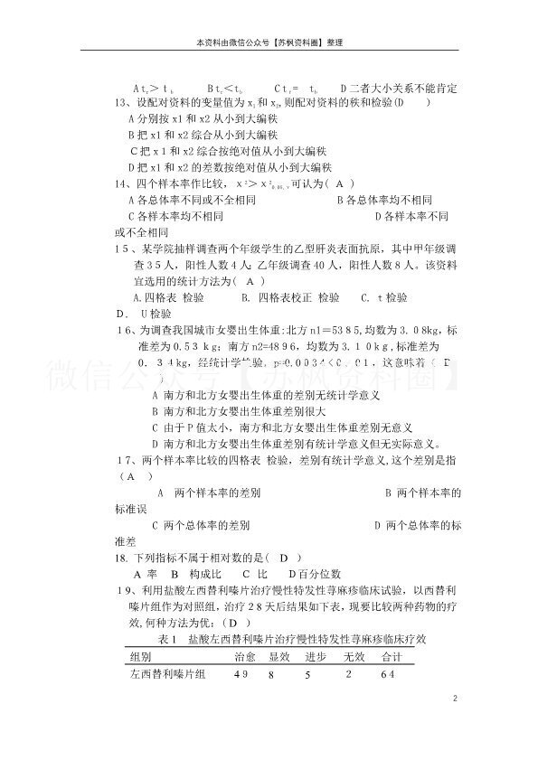 医药数理统计
